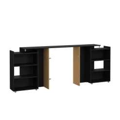 Comodino in legno nero 164x26x79h cm - Shary