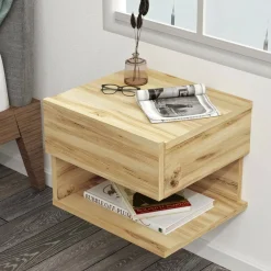 Comodino in legno quercia 40x31x35h cm - Gerardo