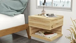 Comodino in legno quercia 40x31x35h cm - Gerardo