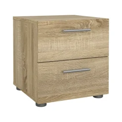 Comodino in legno quercia 40x40x42h cm - Apolla