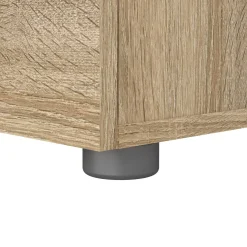 Comodino in legno quercia 52x45x46h cm - Noul