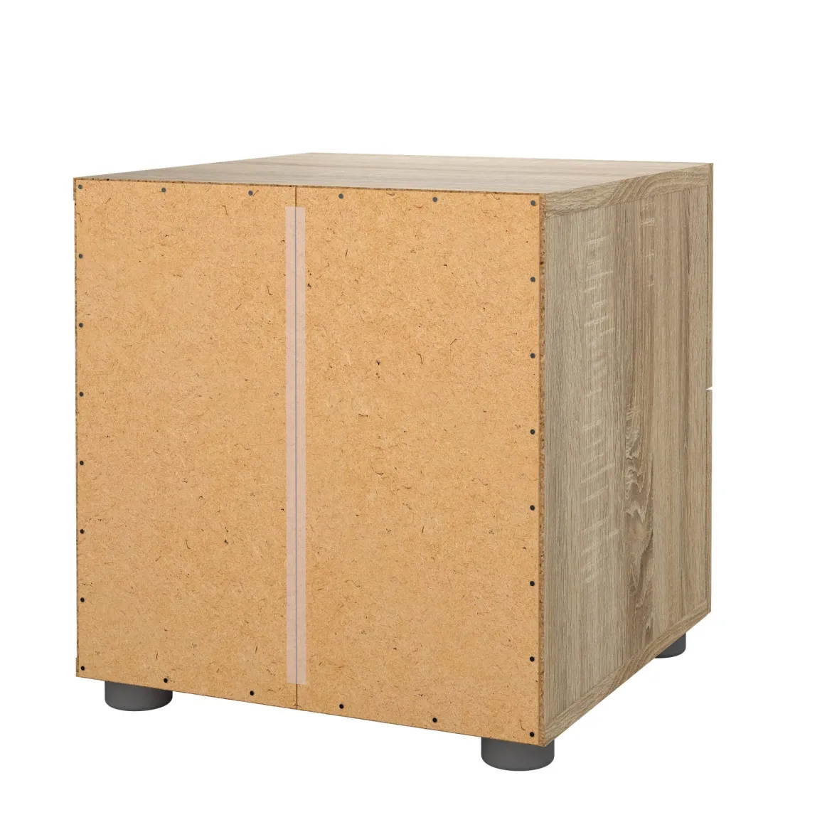 Comodino in legno quercia 40x40x42h cm - Apolla