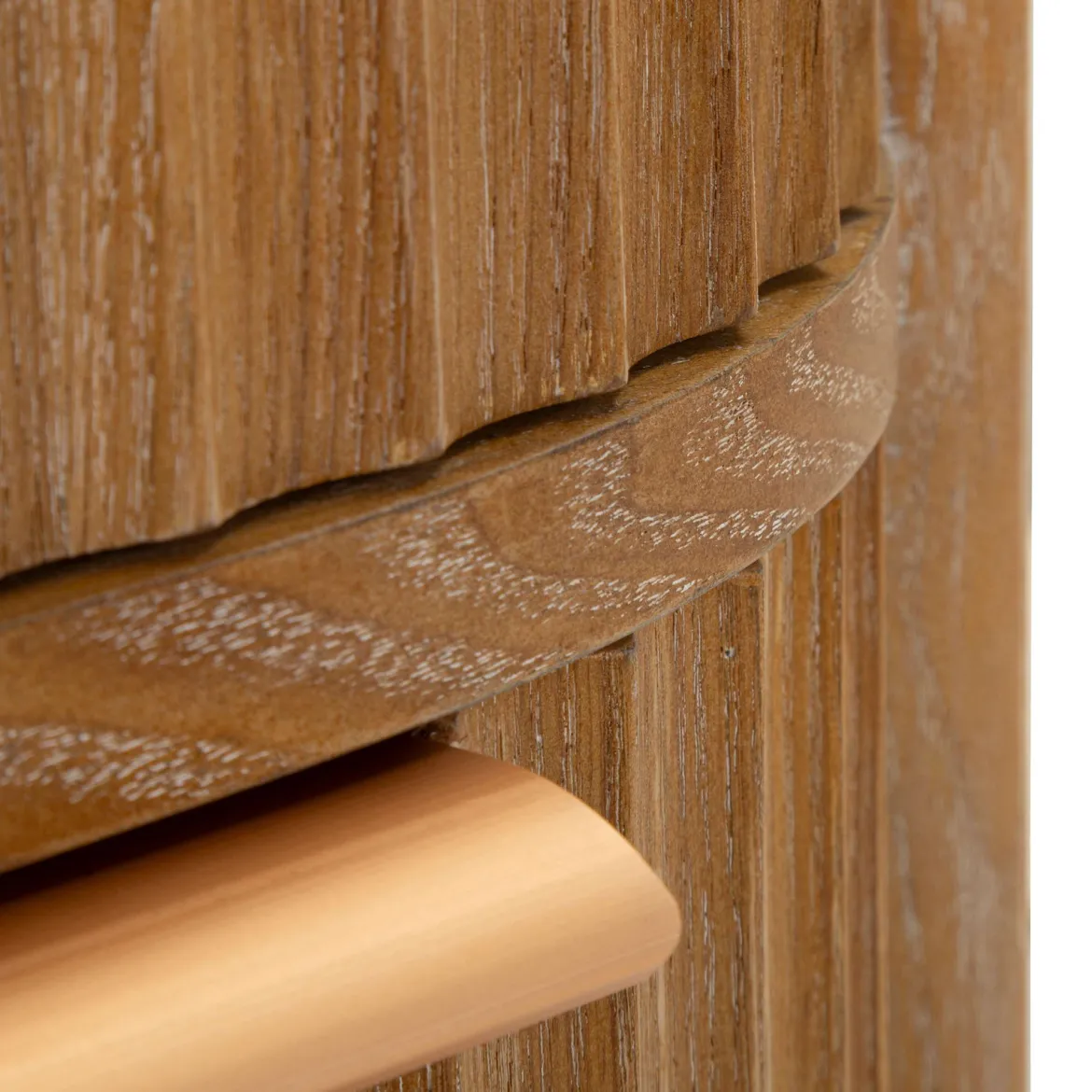 Comodino Marrone Ciliegio oro 2 Cassetti un Ripiano 38x35x52h cm, Apertura Scorrevole - Falile