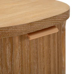 Comodino Marrone Ciliegio oro 2 Cassetti un Ripiano 38x35x52h cm, Apertura Scorrevole - Falile
