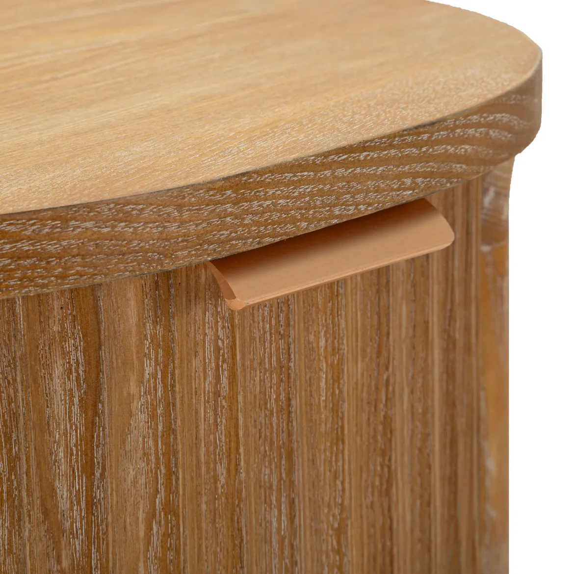 Comodino Marrone Ciliegio oro 2 Cassetti un Ripiano 38x35x52h cm, Apertura Scorrevole - Falile