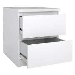 Comodino minimal bianco lucido 50x40x49h cm - Azar
