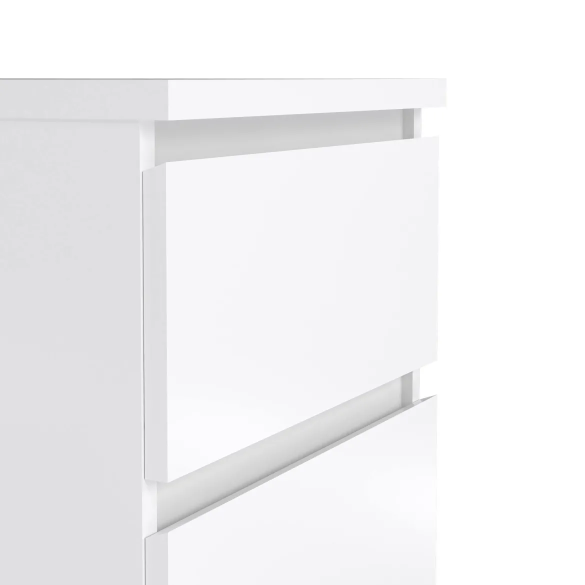 Comodino minimal bianco lucido 50x40x49h cm - Azar