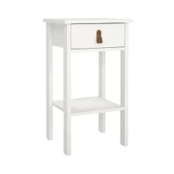 Comodino moderno bianco 40x34x70h cm - Inday