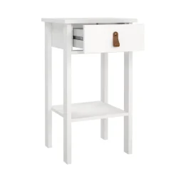 Comodino moderno bianco 40x34x70h cm - Inday