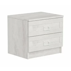 Comodino moderno bianco 54x47x40h cm - Ludovic