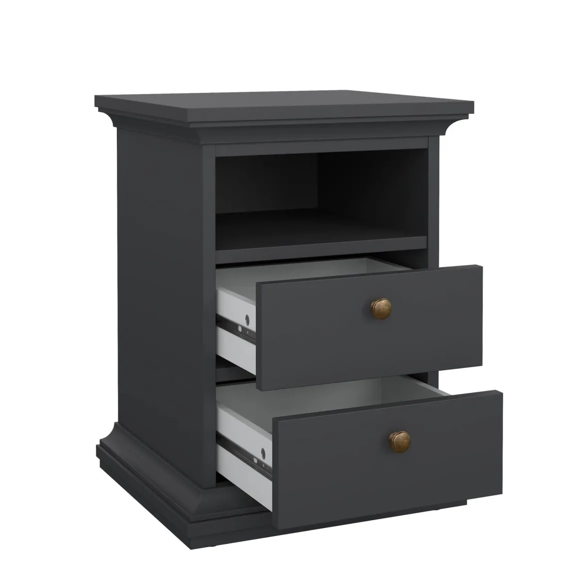 Comodino moderno grigio 43x40x58h cm - Alichin
