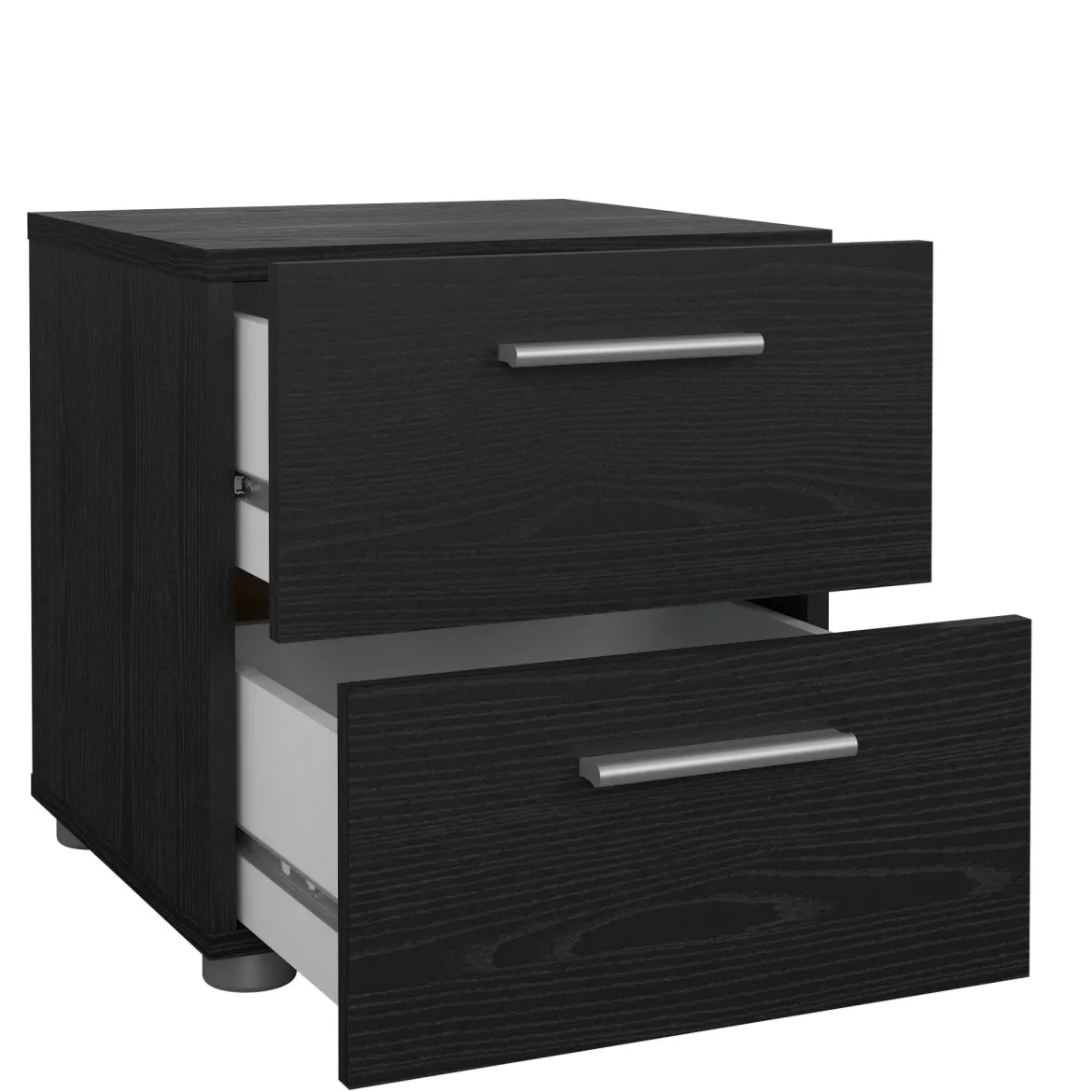 Comodino moderno nero 40x40x42h cm - Apolla
