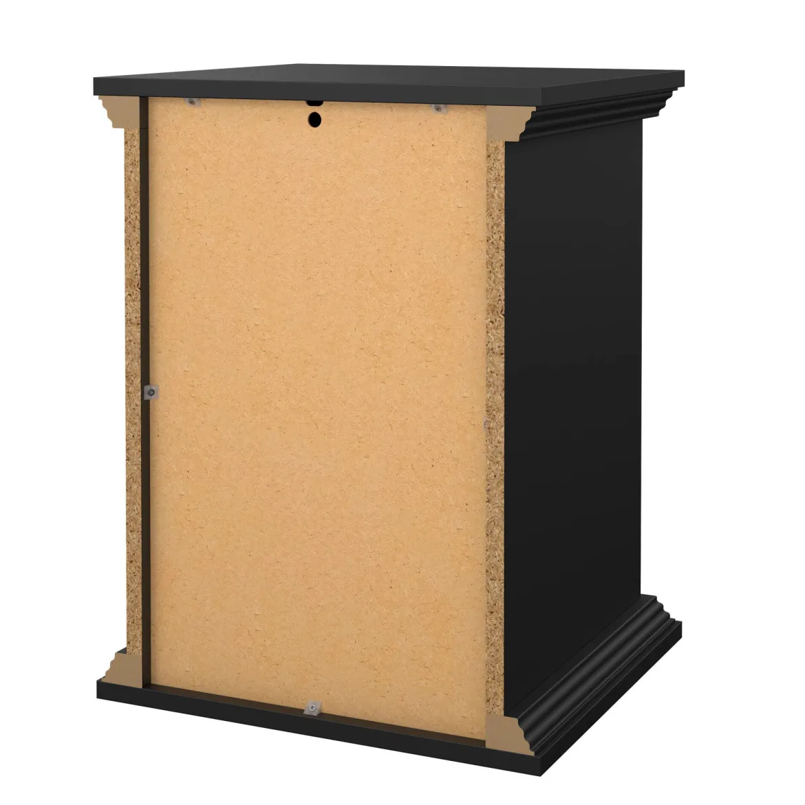 Comodino moderno nero 47x43x63h cm - Pascal