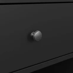 Comodino moderno nero 47x43x63h cm - Pascal
