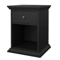 Comodino moderno nero 47x43x63h cm - Pascal