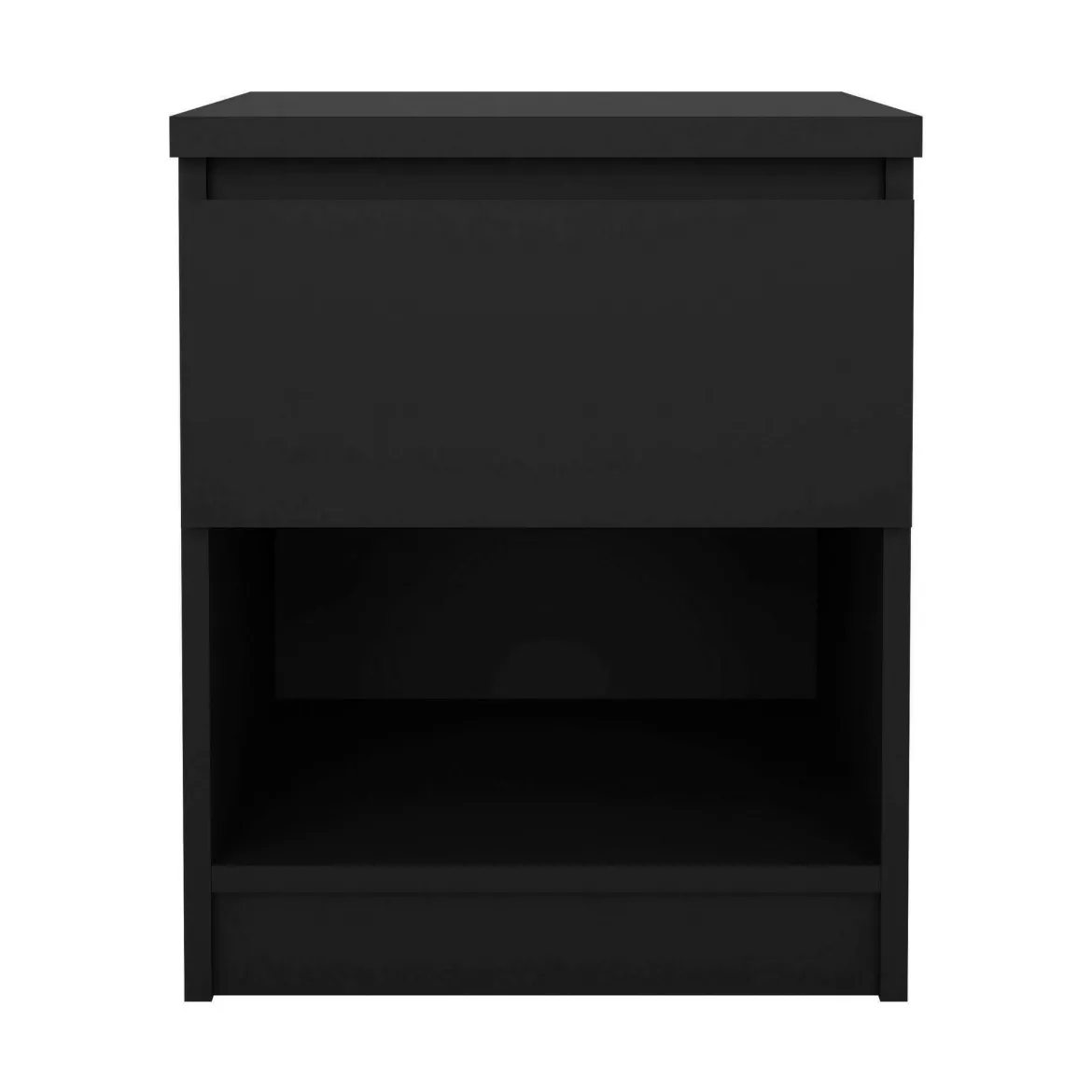 Comodino moderno nero 40x40x49h cm - Scolastica