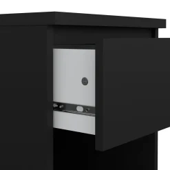 Comodino moderno nero 40x40x49h cm - Scolastica