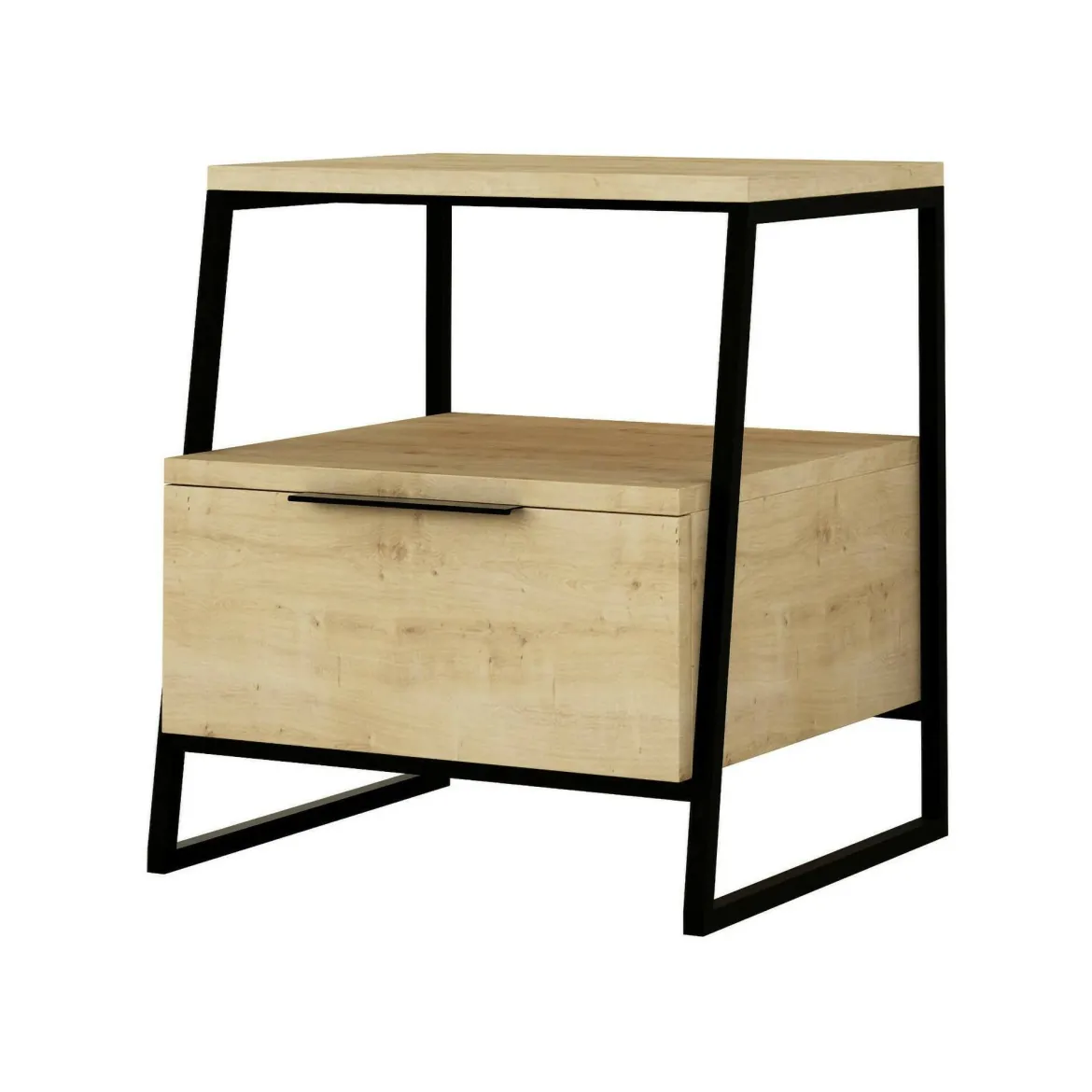 Comodino moderno quercia 50x40x55h cm - Newton