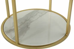Comodino moderno rosa e bianco 42x42x48h cm - Gerhard