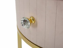 Comodino moderno rosa e bianco 42x42x48h cm - Gerhard
