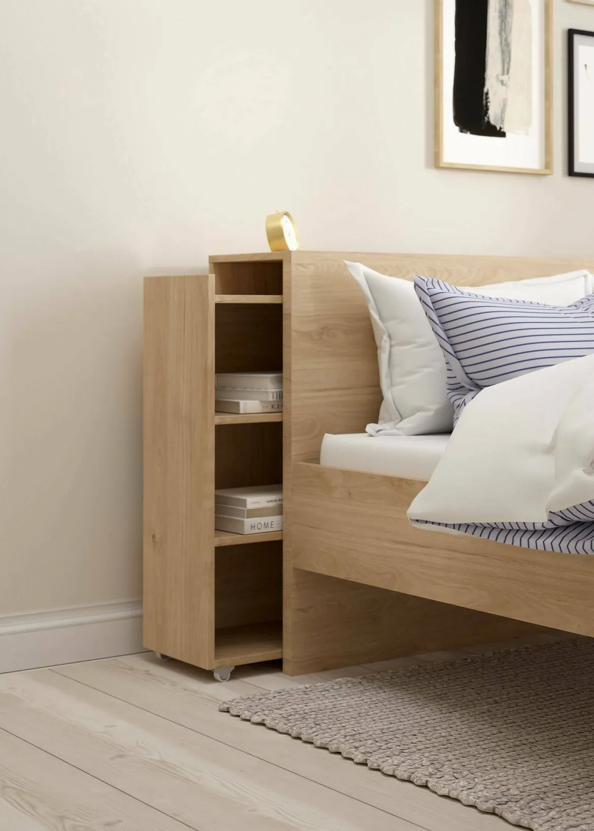 Comodino moderno rovere 37x30x48h cm - Kastri