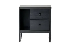 Comodino Rhiannon, 45x30 h50 cm, Nero