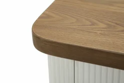 Comodino 2 ripiani bianco e marrone 48x40x62h cm - Fagends