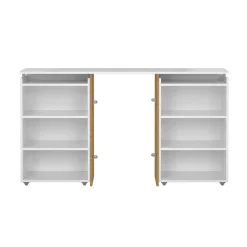 Comodino 4 ripiani bianco lucido 144x26x79h cm - Peridoto