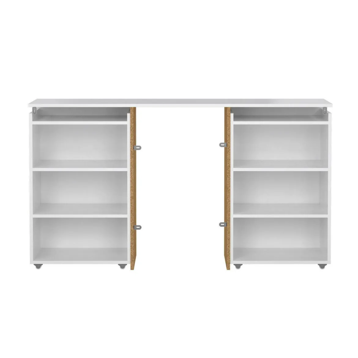 Comodino 4 ripiani bianco lucido 144x26x79h cm - Peridoto