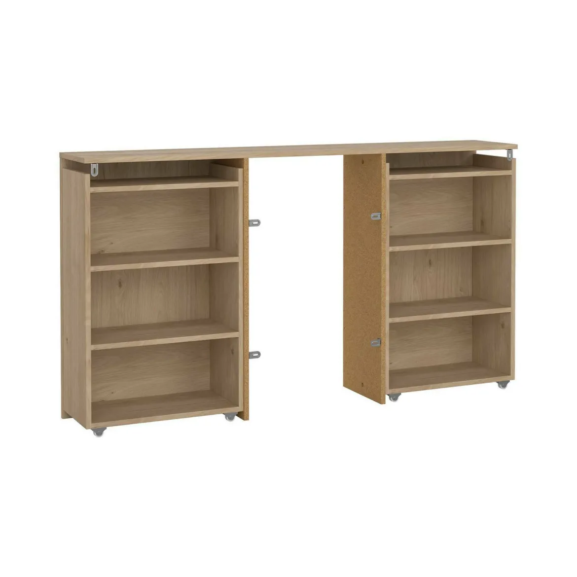 Comodino 7 ripiani rovere 144x26x79h cm - Arnaboldi