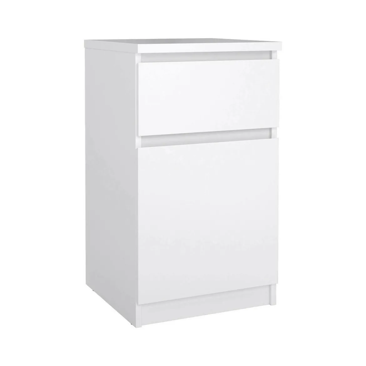 Comodino 1 ripiano bianco lucido 50x34x49h cm - Armageddo
