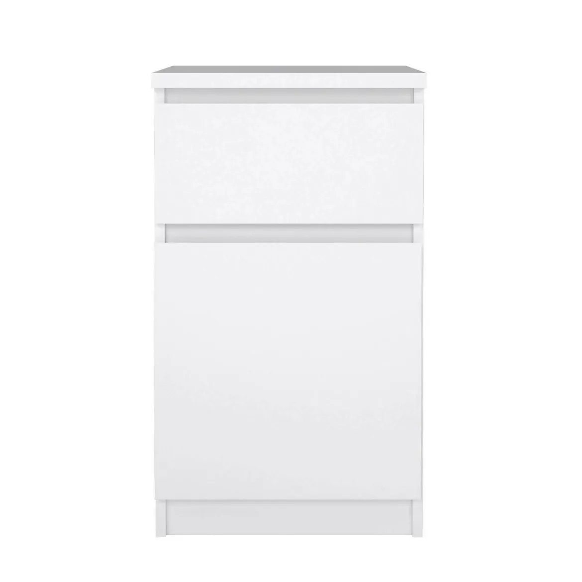 Comodino 1 ripiano bianco lucido 50x34x49h cm - Armageddo