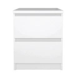 Comodino 1 ripiano bianco lucido 50x40x49h cm - Daiki