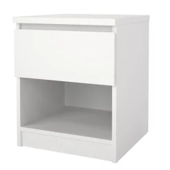 Comodino 1 ripiano bianco opaco 40x40x49h cm - Scolastica