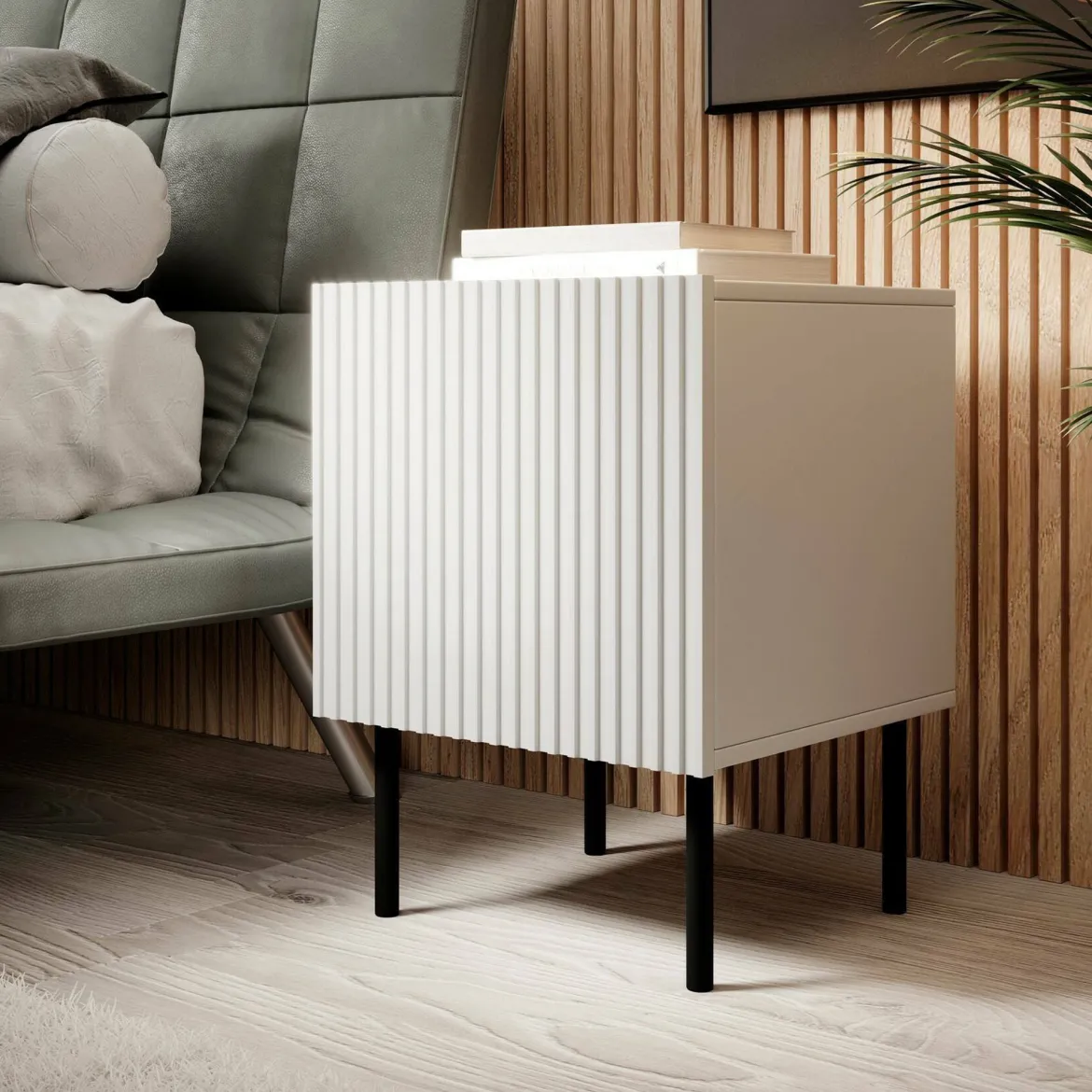 Comodino 1 ripiano bianco 62x40x49h cm - Almera