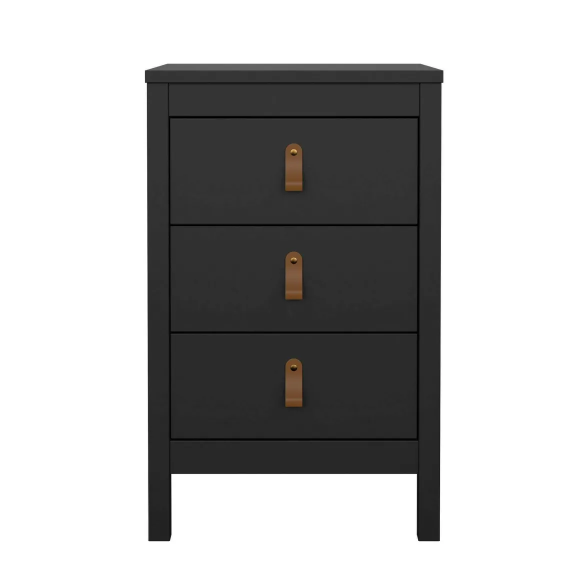 Comodino 1 ripiano nero 43x38x70h cm - Lombardia