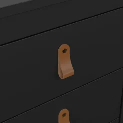 Comodino 1 ripiano nero 43x38x70h cm - Lombardia