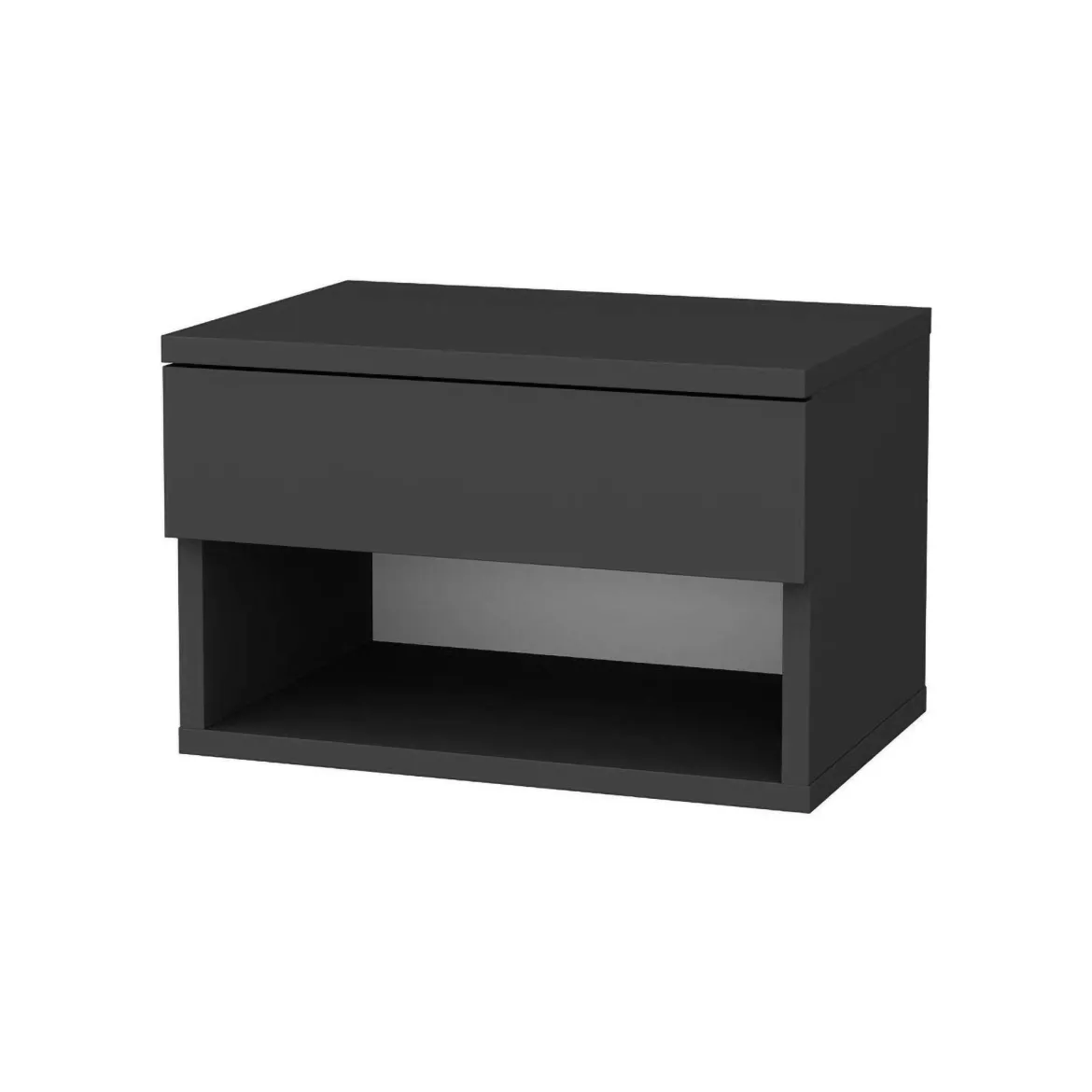 Comodino sospeso antracite 44x29x31h cm - Serpente
