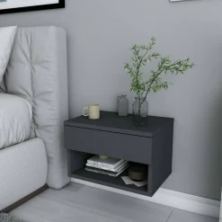 Comodino sospeso antracite 44x29x31h cm - Serpente