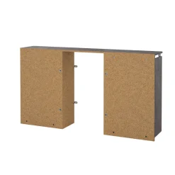Comodino stretto cemento e bianco lucido 144x26x79h cm - Peridoto
