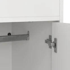 Composizione Camera da Letto Bianco un Cassetto Dimensione Materasso 90x200 cm 203x104x150h cm, Compatto Multiuso - Laliso