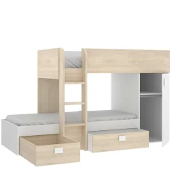 Composizione camera da letto Pax, 255x112h150 cm, Bianco e Rovere