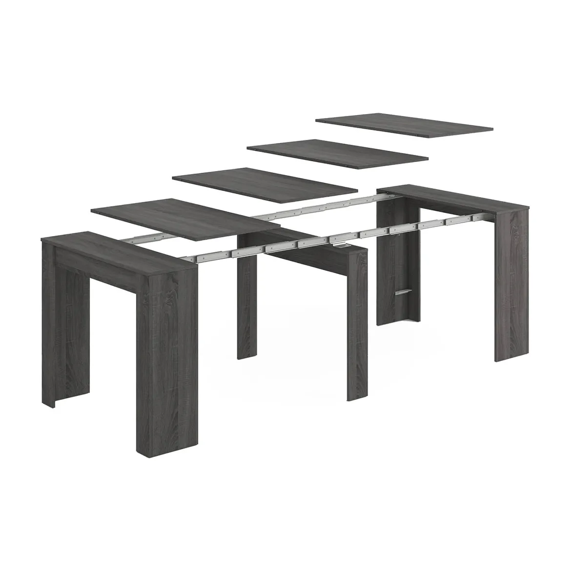 Consolle allungabile Diluna, 51/237x90h78 cm, Grigio Cenere