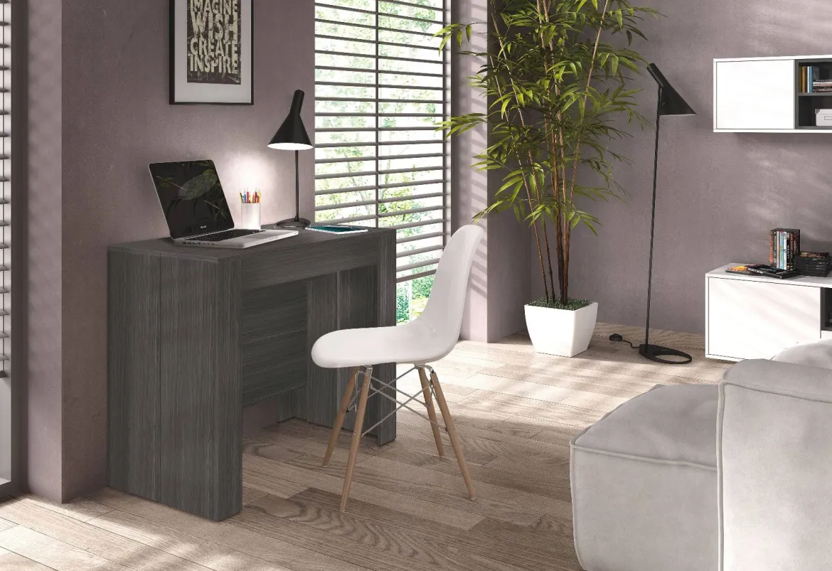 Consolle allungabile Diluna, 51/237x90h78 cm, Grigio Cenere
