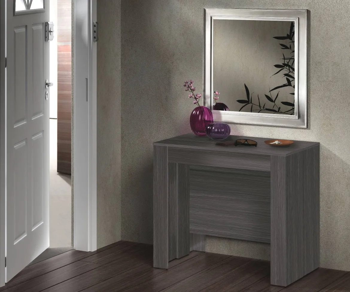 Consolle allungabile Diluna, 51/237x90h78 cm, Grigio Cenere