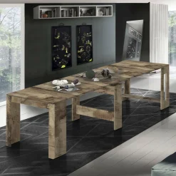 Consolle allungabile effetto legno 4-12 posti acero - Anello
