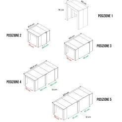 Consolle allungabile elegante 4-10 posti antracite - Abicitren
