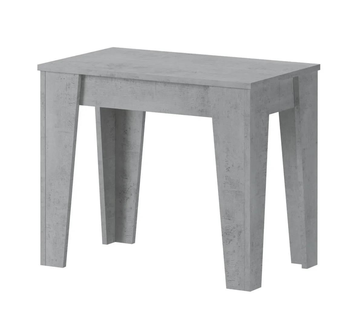 Consolle Allungabile Grigio Cemento Allungabile 12 Posti 305.6x90x75.2h cm, Meccanismo Estensione Allunghe Centrali - Gizio