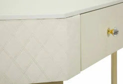 Consolle angolare 84x60x77h cm bianco e oro - Viscardo