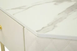 Consolle angolare 84x60x77h cm bianco e oro - Viscardo